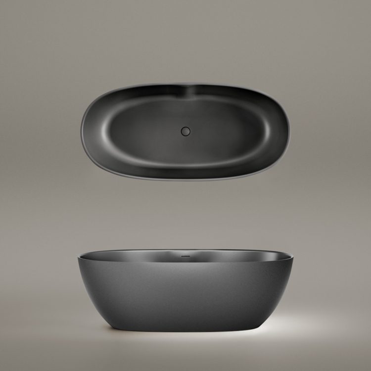 Vanna Paa Bella SilkStone, 1705x800mm grafita Vanna Paa Bella SilkStone, 1705x800mm grafita
