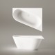 Vanna Paa DECO CORNER A SilkStone 1600x1270mm Balta Vanna Paa DECO CORNER A SilkStone 1600x1270mm Balta