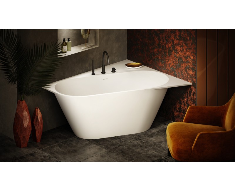 Ванна Paa DECO CORNER A SilkStone 1600x1270мм Белая