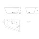 Vanna Paa DECO CORNER A SilkStone 1600x1270mm Balta Vanna Paa DECO CORNER A SilkStone 1600x1270mm Balta