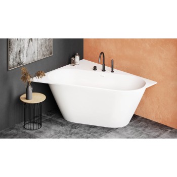 Vanna Paa DECO CORNER D SilkStone 1600x1270mm Balta