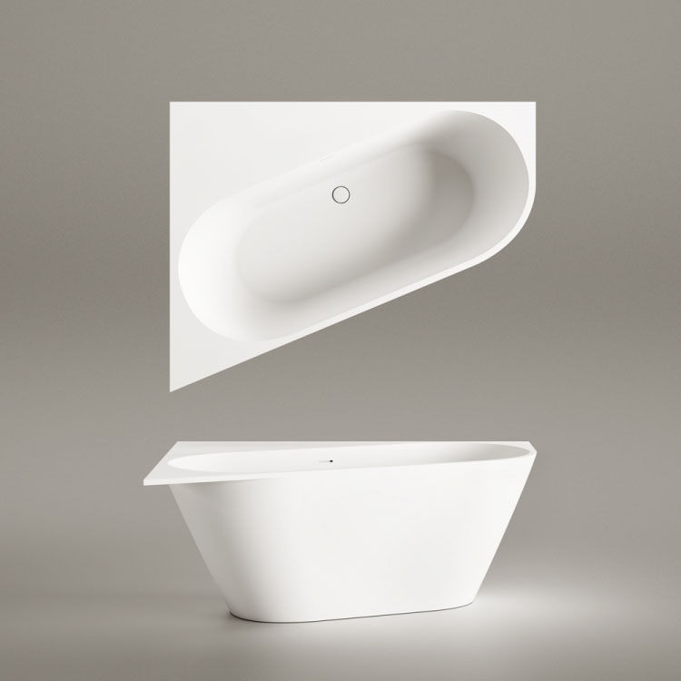 Ванна Paa DECO CORNER D SilkStone 1600x1270мм Белая Ванна Paa DECO CORNER D SilkStone 1600x1270мм Белая