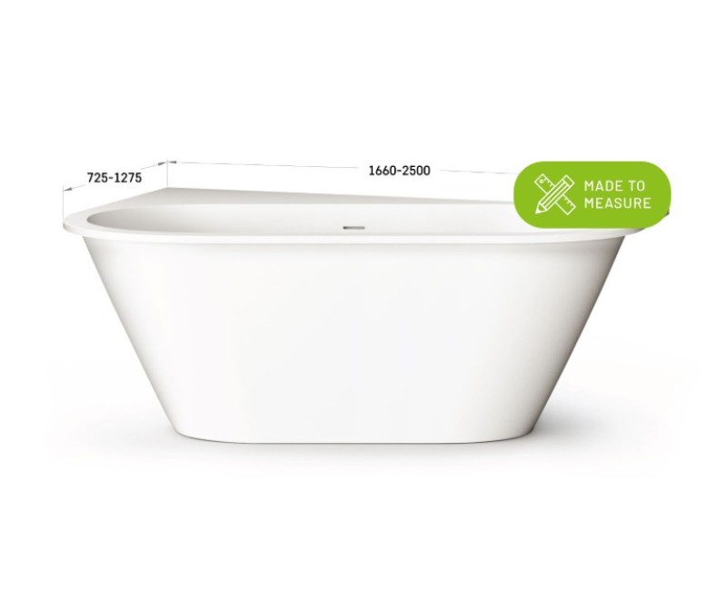 Vanna Paa DECO SHAPE SIilkStone 1750-2500x800-1300mm Balta