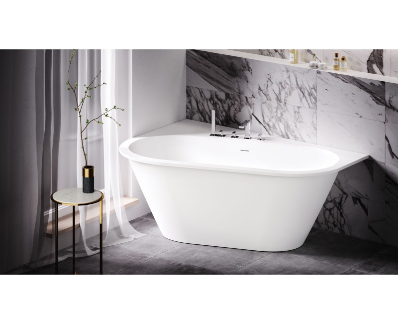 Vanna Paa DECO SHAPE SIilkStone 1750-2500x800-1300mm Balta