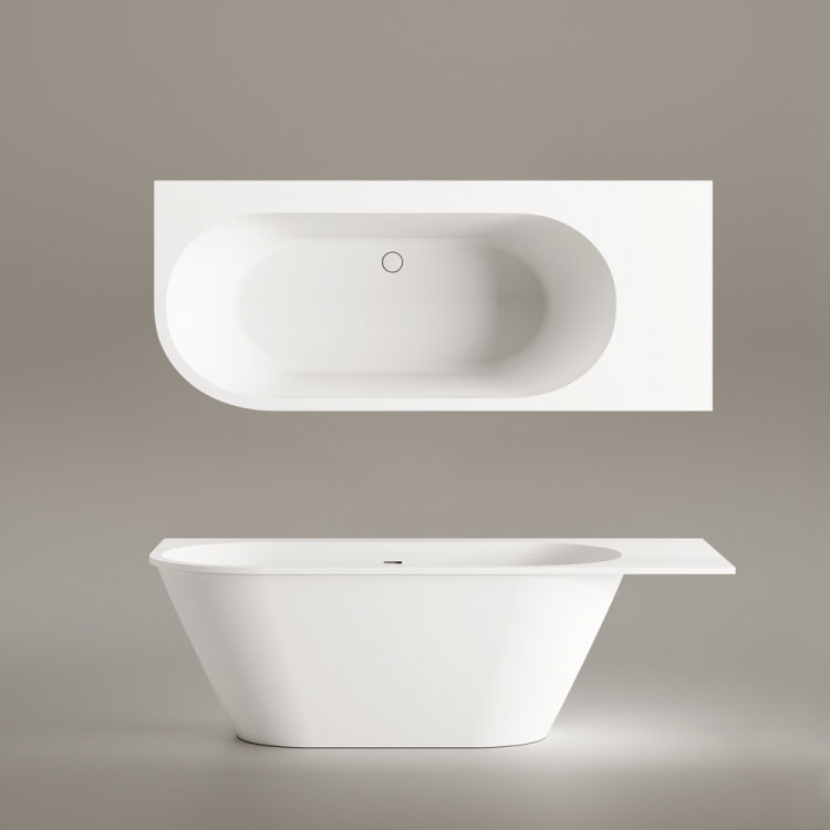 Ванна Paa DECO SHAPE RE A SilkStone 1700-2000x725мм Белая Ванна Paa DECO SHAPE RE A SilkStone 1700-2000x725мм Белая