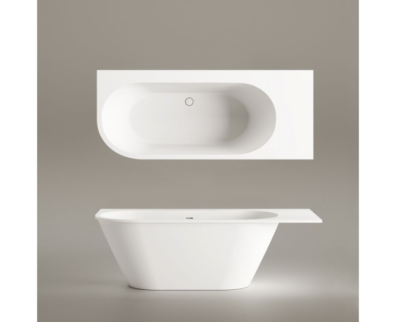 Ванна Paa DECO SHAPE RE A SilkStone 1700-2000x725мм Белая