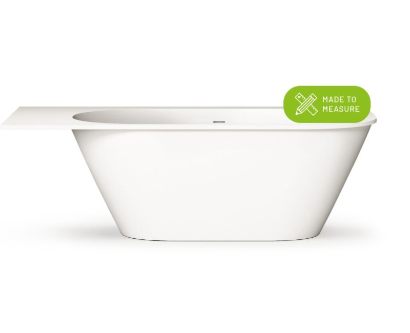 Ванна Paa DECO SHAPE RE D SilkStone 1700-2000x725мм Белая