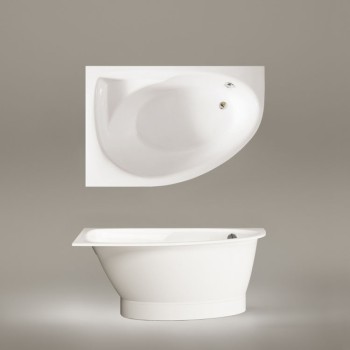 Vanna Paa TRE D Akmens masas1600x100mm labā, Balta