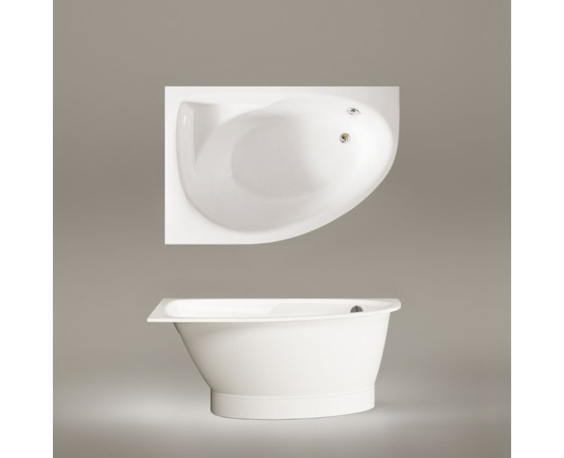 Vanna Paa TRE D Akmens masas 1500x1000mm labā, Balta