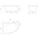 Vanna Paa TRE D Akmens masas 1500x1000mm labā, Balta Vanna Paa TRE D Akmens masas 1500x1000mm labā, Balta