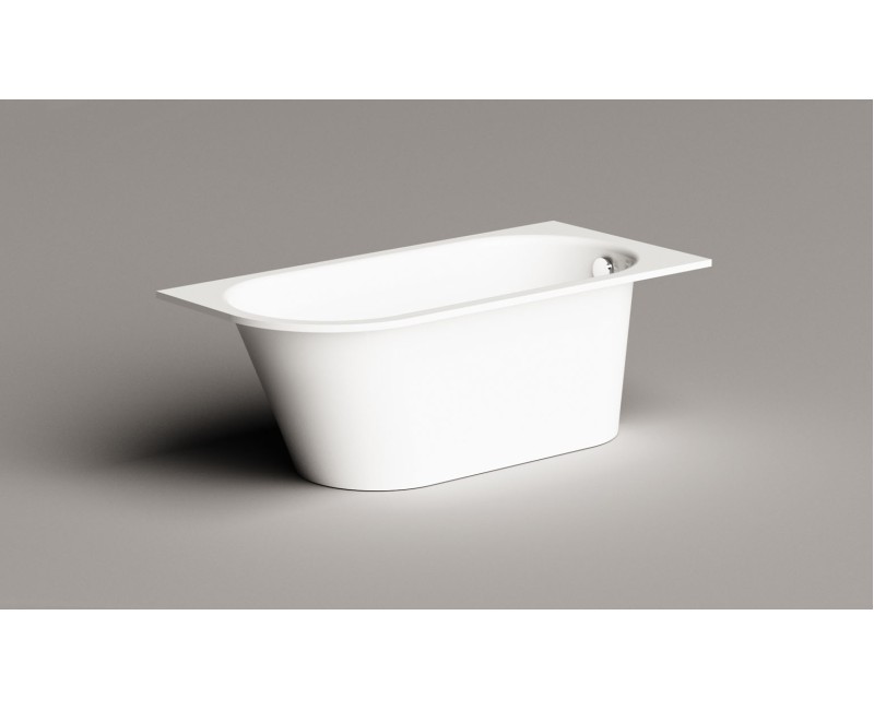 Ванна Paa VARIO M Каменная масса с закругленным углом A 1580x750мм Белая