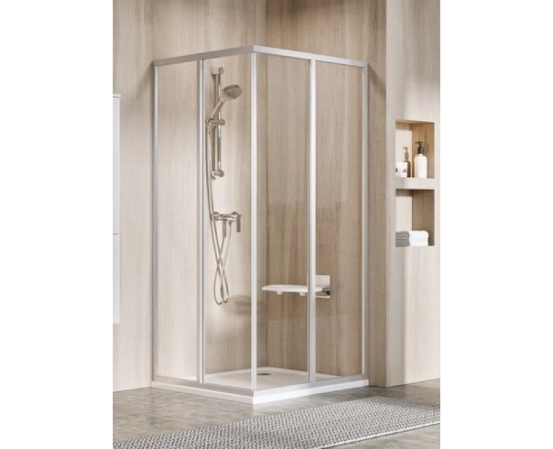 Dušas kabīne Ravak SRV2+SRV2 90cm H=195cm Balts + Pearl