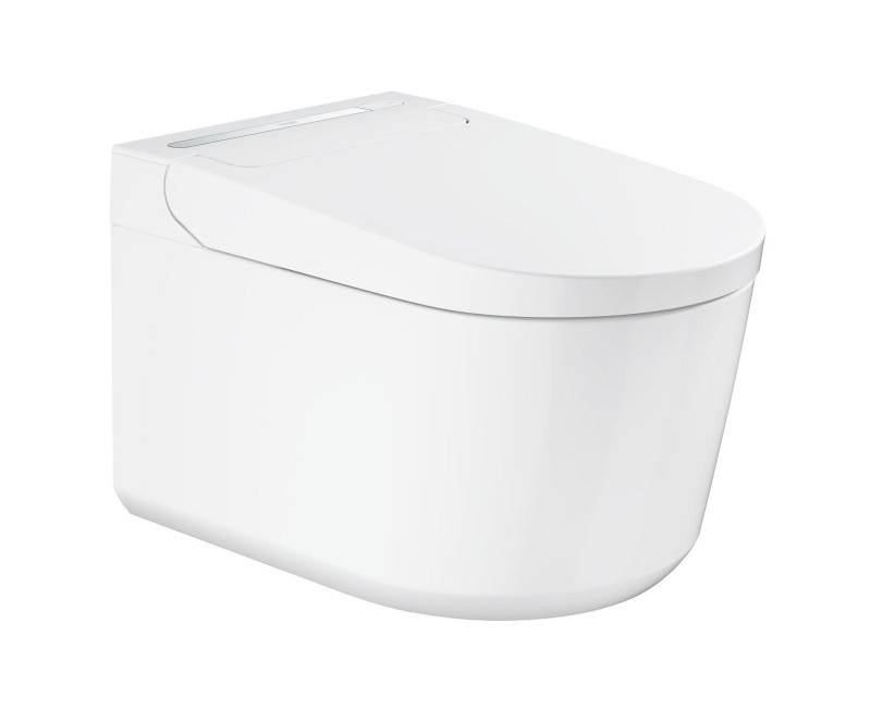 Piekaramais Tualetes pods Grohe Sensia Pro ar vāku, stiprināms pie sienas, 387x610 mm, ar bidē funkciju, balts