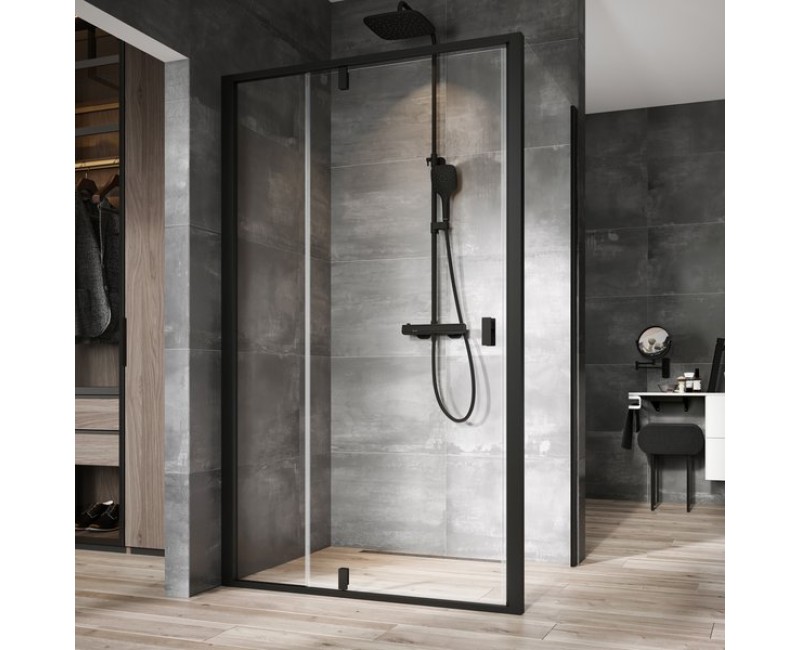 Душевая стенка Ravak Nexty NPSS 80 Черный + Прозрачный