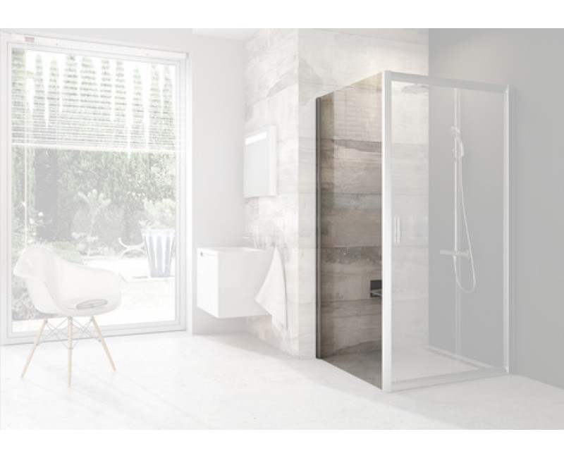 Dušas siena Ravak BLPS-100 Hromēts + caurspīdīgs