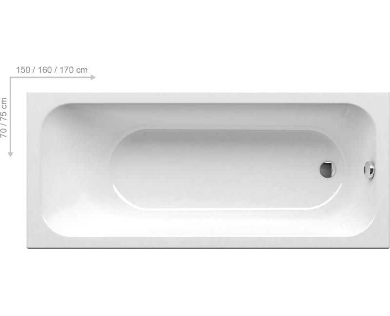 Ваннa Ravak Chrome 180х80 Акрил белая