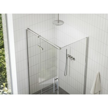 Dušas kabīnes komplekts RAVAK SET13 COSD2-100 Caurspīdīgs stikls, Hromēti profili