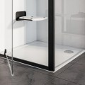 Dušas kabīnes komplekts RAVAK SET19 PDOP1-90 Caurspīdīgs stikls, Melni Profili