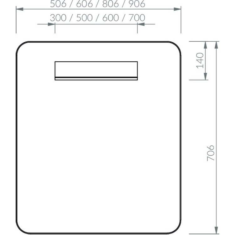 Зеркало Ravak Strip I 600х700 белое с подсветкой Зеркало Ravak Strip I 600х700 белое с подсветкой