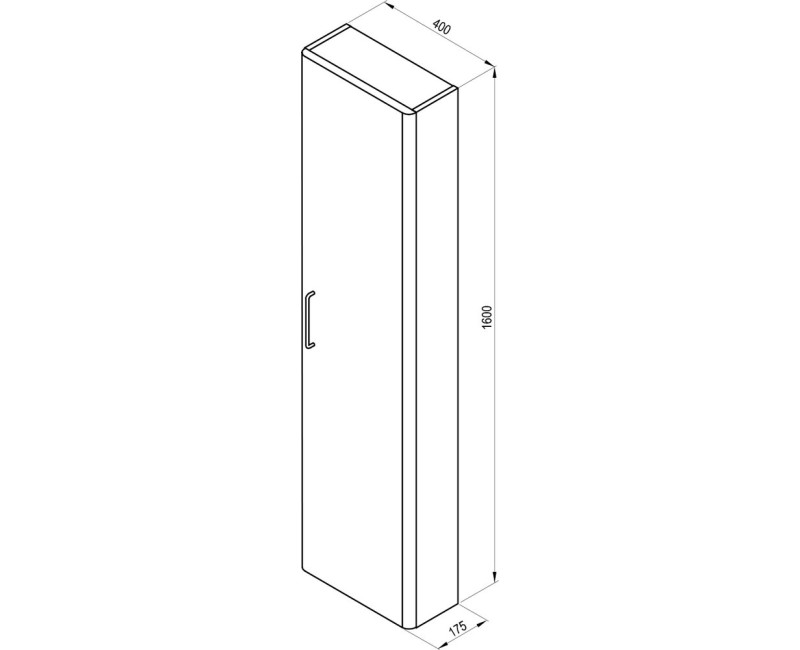 Высокий шкаф Ravak SD Balance 400 (Без ручки) Белый