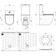 Tualetes pods Ravak Optima ar RimOff SoftClose vāku Balts Tualetes pods Ravak Optima ar RimOff SoftClose vāku Balts