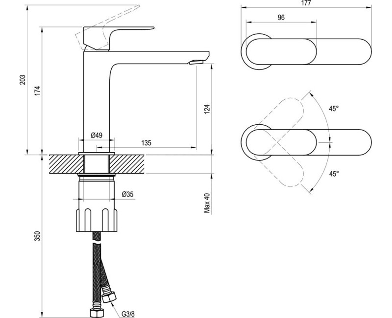 Смеситель для мойки Ravak Eleganta EL 012.10WV 170 мм Белый