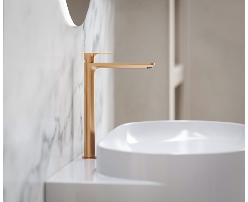 Смеситель для мойки Ravak Eleganta EL 015.60RGB 335 мм, розовое золото матовое