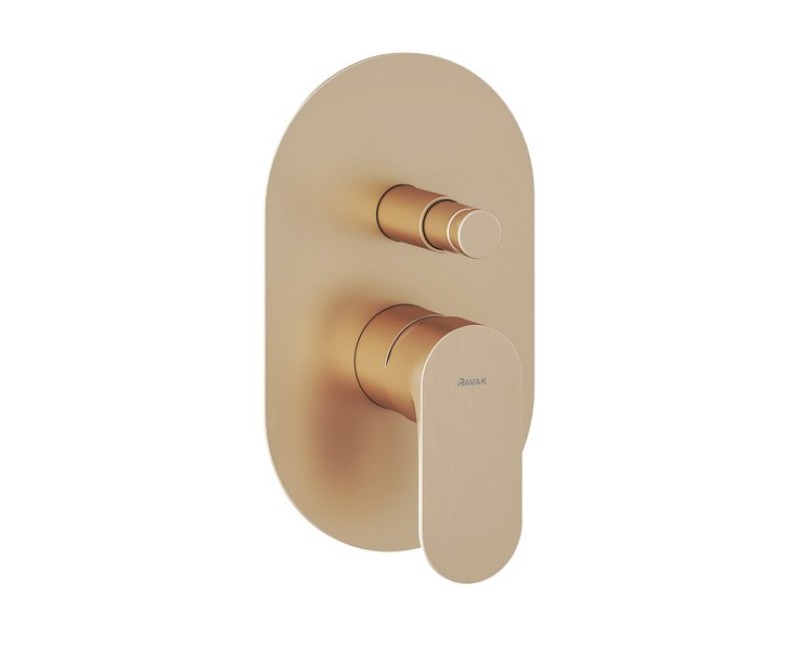 Смеситель для душа Ravak Eleganta EL 061.60RGB.O2 Undersplash с переключателем розовое золото матовое