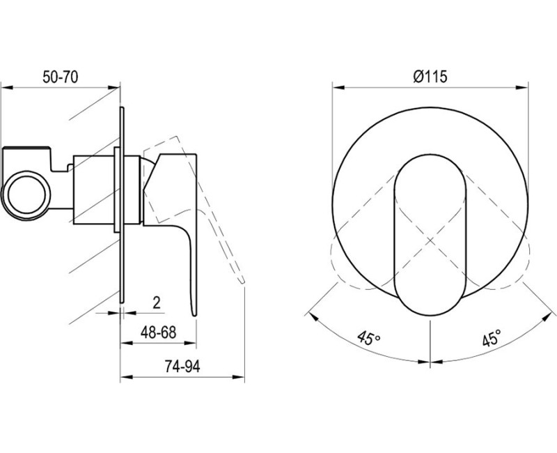 Dušas maisītājs Ravak Eleganta EL 062.60RGB.O1 con. tap 1-way rose gold brushed