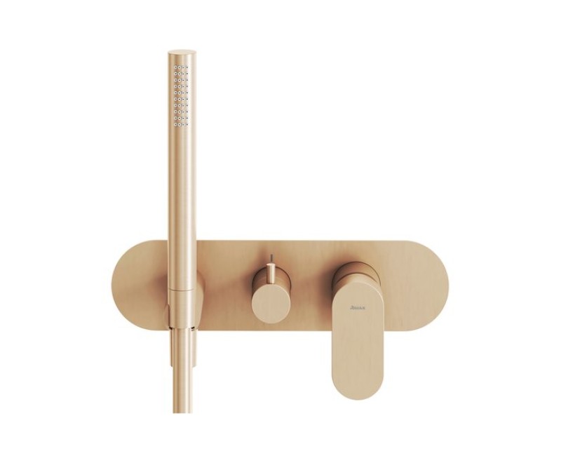 Смеситель для душа Ravak Eleganta EL 065.60RGB.O2.RB07D (дизайн с R-box) розовое золото матовое