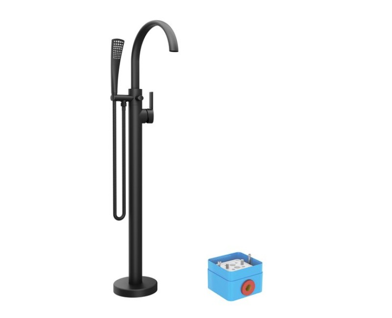 Vannas maisītājs Ravak FM 080.20BL.RB07A uz grīdas stāvošs Melns