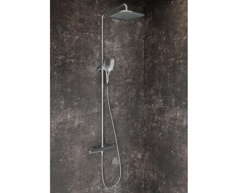 Dušas sistēma Ravak Flat FL 091.00CR ar termostatu Hromēts