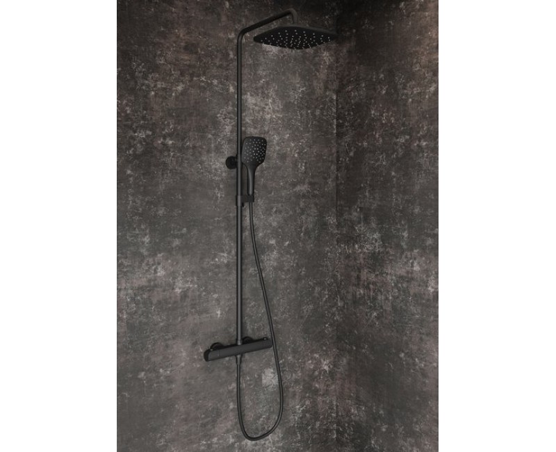 Душевая система Ravak FL 091.20BL с термостатом черный