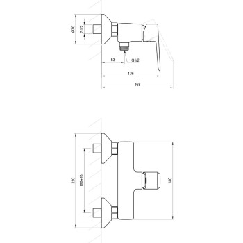 Смеситель для душа Ravak Life LF 032.00CR Хром