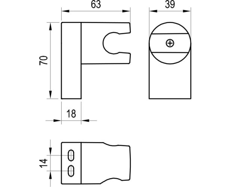 Dušas klausules turētājs Ravak 611.10WV balts