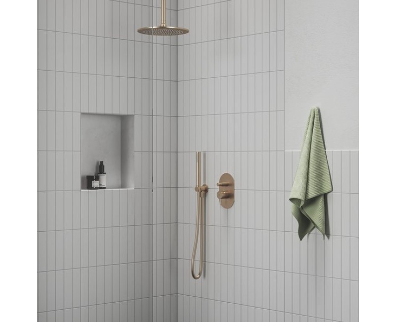 Держатель для душевой трубки Ravak 706.60RGB с выпуском, розовое золото сатинированное