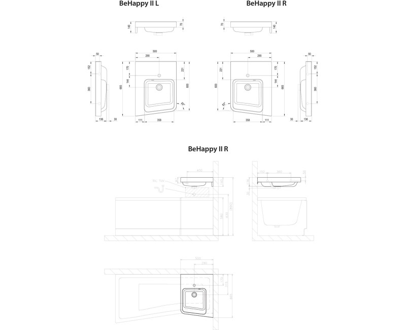 RAVAK Izlietne BeHappy II 66 cm