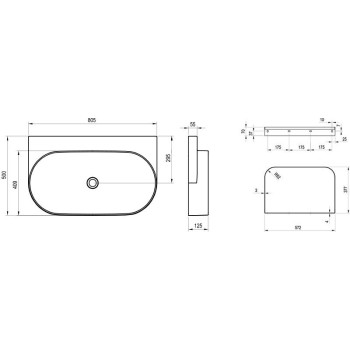 Раковина для ванной Ravak Yard 800 Черный Матовый