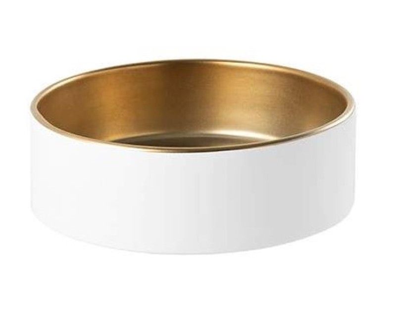 Vannas istabas izlietne Sanindusa ROUND Balta / Zelta matēta