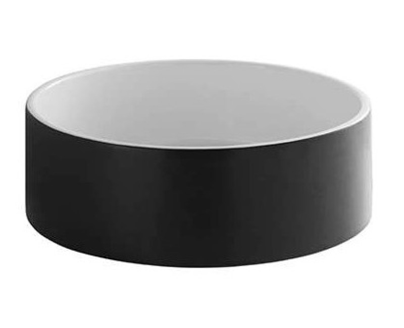 Vannas istabas izlietne Sanindusa Round ø45 Balta/Melna matēta