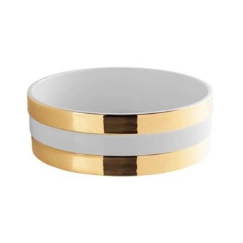 Раковина для ванной Sanindusa RING Белый/Золотой
