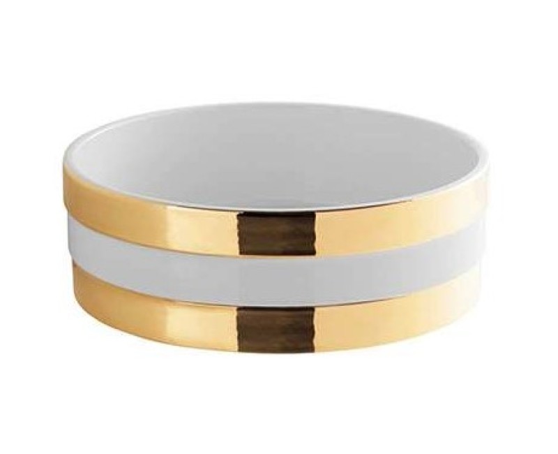 Раковина для ванной Sanindusa RING Белый/Золотой