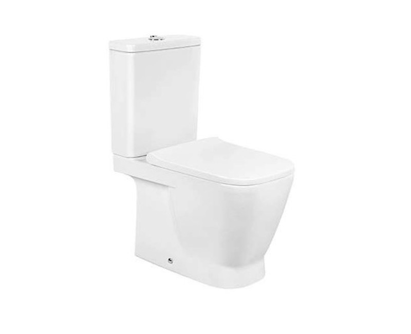 Tualetes pods Sanindusa Look Rimfree ar Soft Close Easyclip vāku, Balts