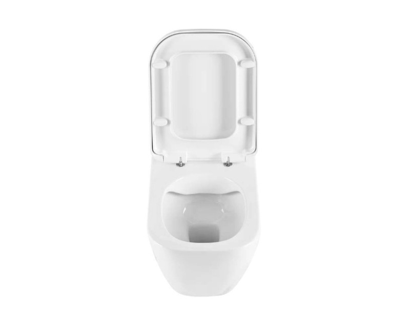 Piekaramais Tualetes Pods Sanindusa Look Rimfree ar Soft Close Easyclip Slim vāku, Balts