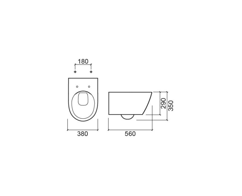 Piekaramais Tualetes Pods Sanindusa SANLIFE Rimfree ar Soft Close clipoff vāku Zelta Matēts  (ārpuse)