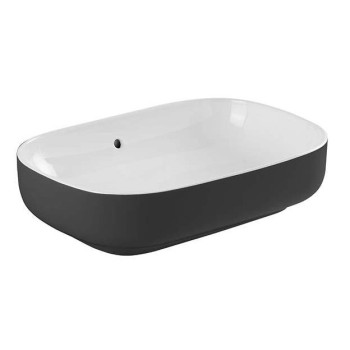 Раковина для ванной Sanindusa Sanibold 48х40см Белый/Черный матовый