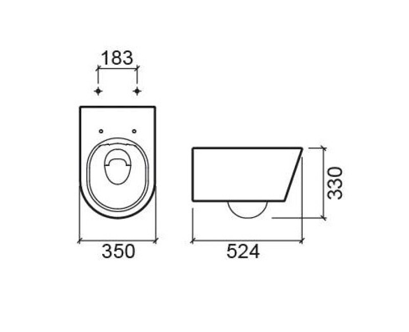 Подвесной унитаз Sanindusa Urb.y 52 Rimfree с крышкой Soft Close Easyclip Slim, Белый
