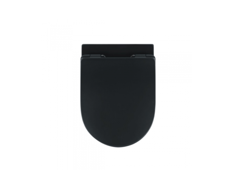 Piekaramais Tualetes Pods Sanindusa Urb.y 52 Rimfree ar Soft Close Easyclip Slim  vāku, Melns Matēts