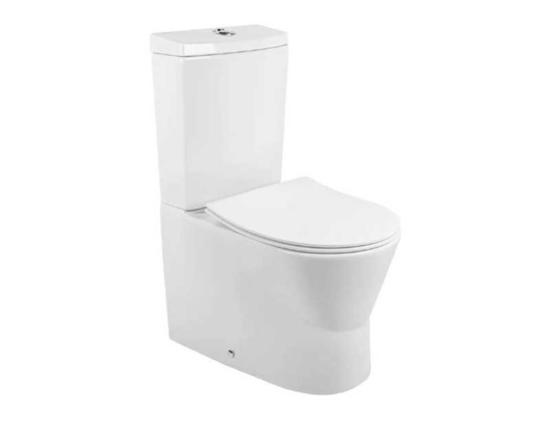 Tualetes pods Sanindusa Urb.y Rimfree ar Soft Close Easyclip vāku, Balts