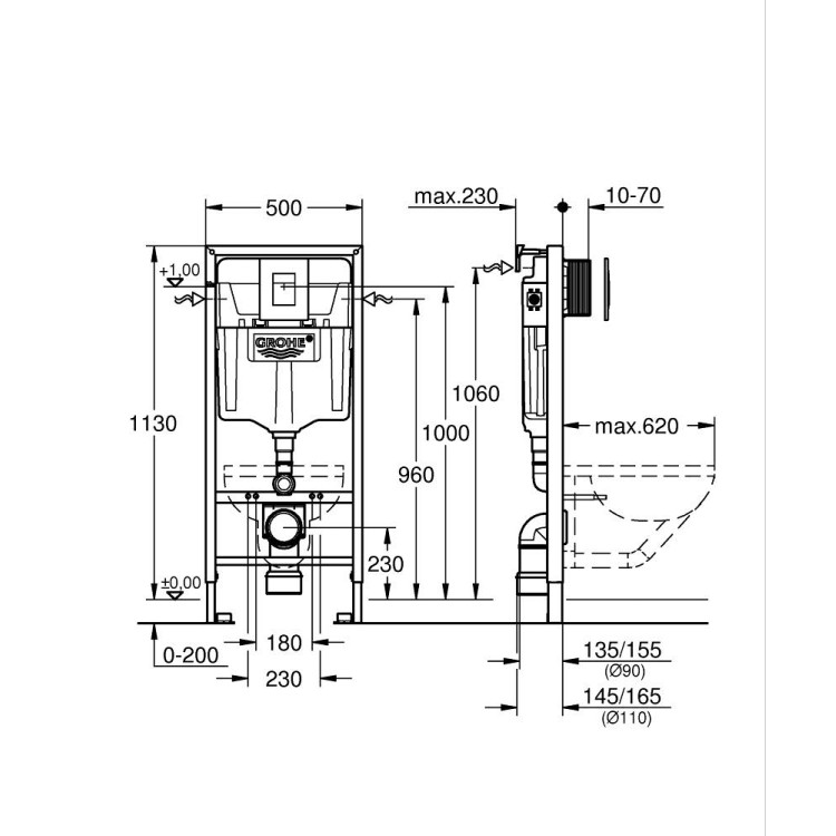 Комплект для унитаза, рама Grohe Rapid SL с унитазом Sanindusa Cetus 52 Rimfree, крышкой Soft Close easyclip, хром кнопкой Skate Cosmopolitan Комплект для унитаза, рама Grohe Rapid SL с унитазом Sanindusa Cetus 52 Rimfree, крышкой Soft Close easyclip, хром кнопкой Skate Cosmopolitan
